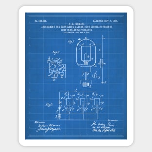 Electrician Patent - Maker Workshop Art - Blueprint Sticker